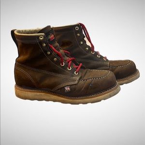 Thorogood Soft Moc Toe 6 inch wedge Mens boots size 10.5EE